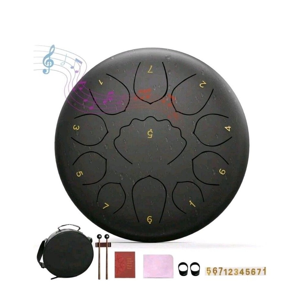 NEW Rain Drum For Outside Garden, 8 Inches 11 Notes Steel Tongue Drum Rain Chim